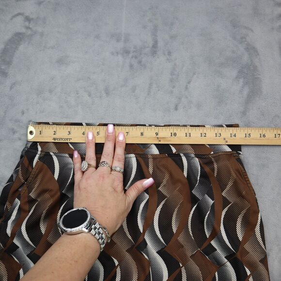 Fringe Skort Womens S Multicolor Short Elastic Waist Stretch Pocket Pull On - Picture 3 of 13